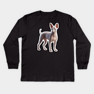 American Hairless Terrier Kids Long Sleeve T-Shirt